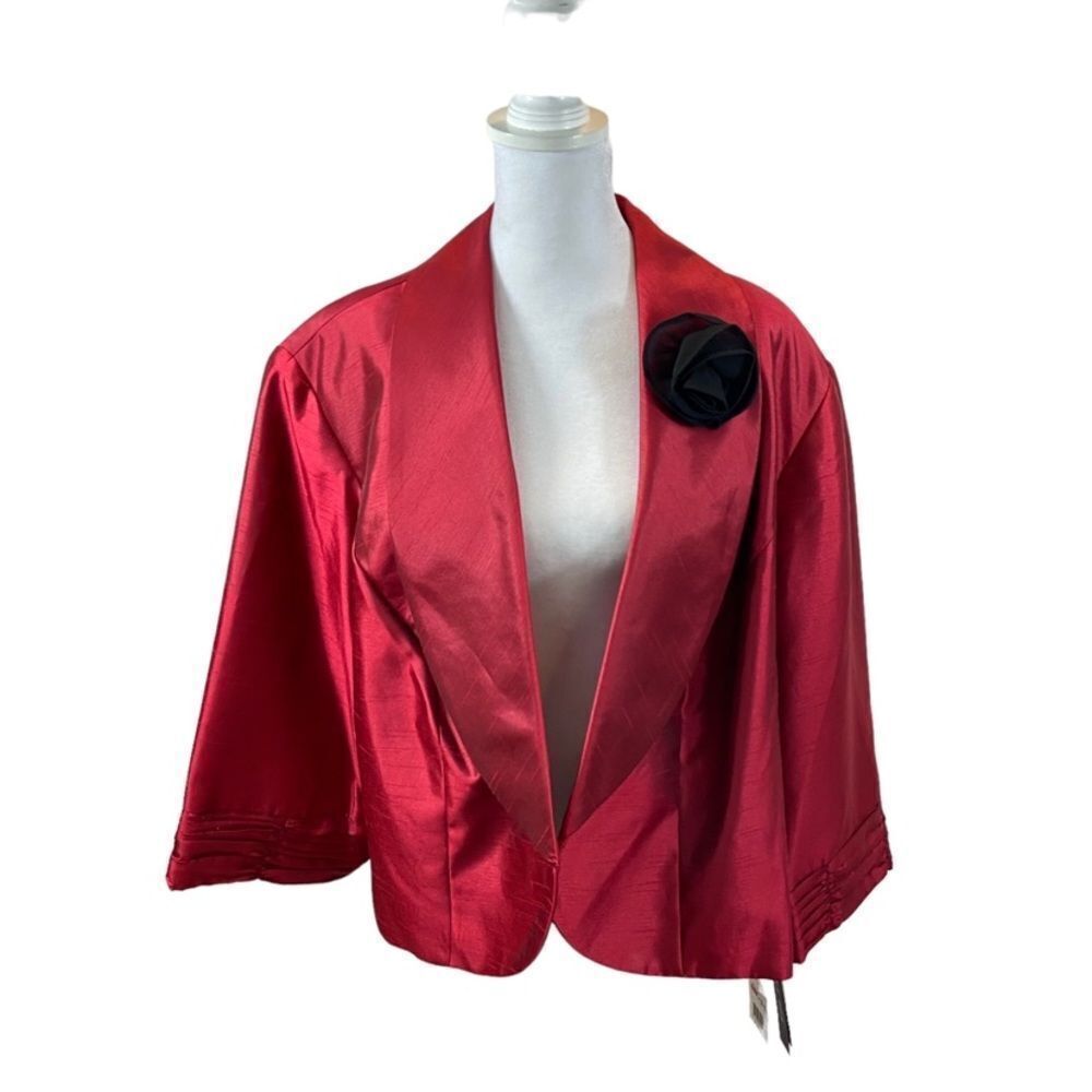 Brand new with Tags‎ Le Bos Brand Ladies Red Formal Open Front Jacket Size 22W